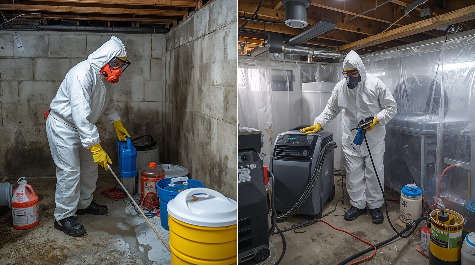 DIY vs professional basement mold removal comparison guide in Michigan